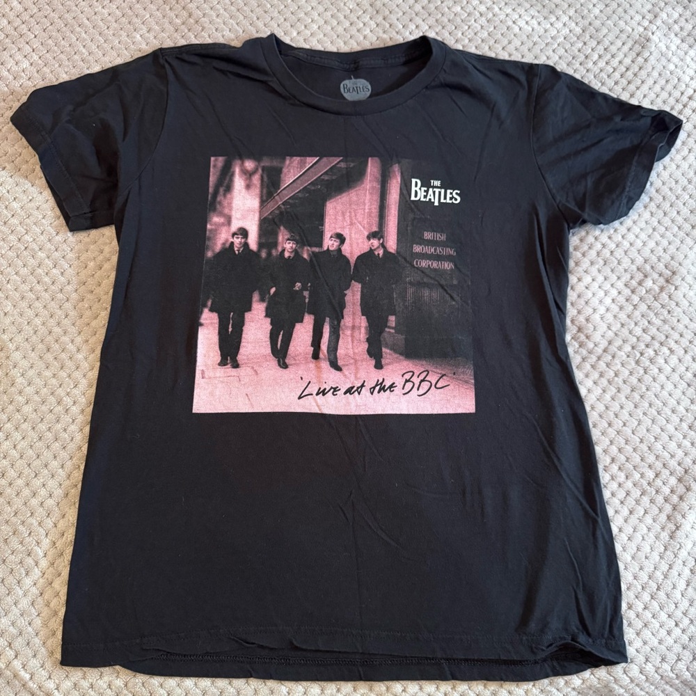 The Beatles Black Graphic Tee